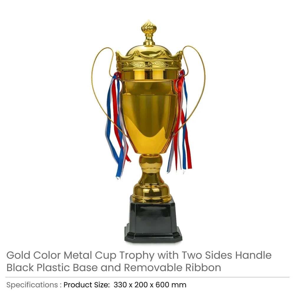 Small Cup Trophy with Removable Ribbon Attached to Both Handles